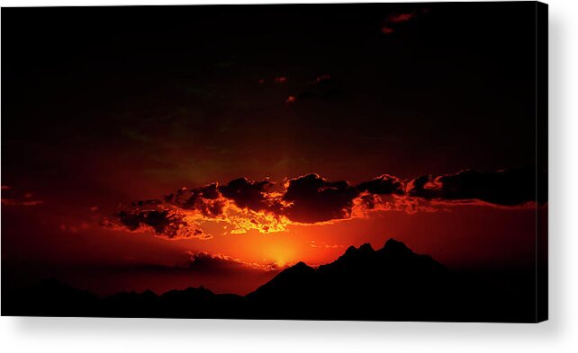 Sunset Acrylic Print featuring the photograph Magical Sunset In Africa 2 by Johanna Hurmerinta