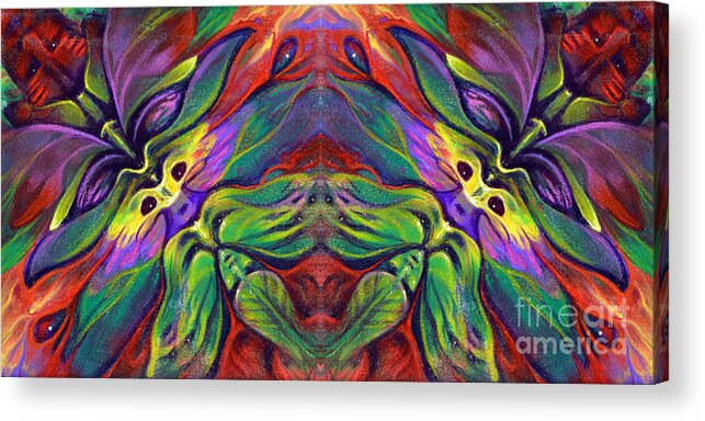 Rorshach Acrylic Print featuring the painting Masqparade Tapestry 7B by Ricardo Chavez-Mendez