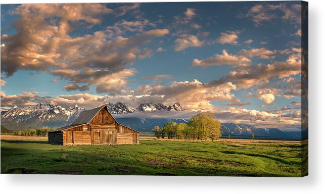 Multon Barn Acrylic Print featuring the photograph Mormon Row at Sunrise by Michael Ash