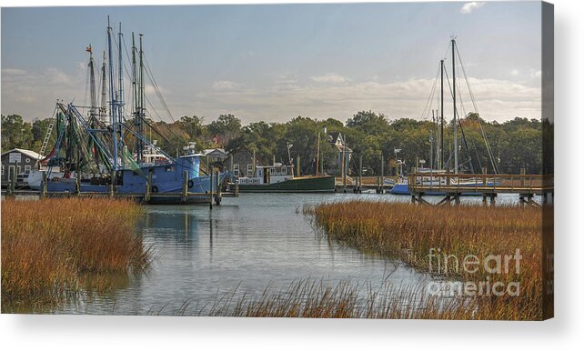 Shem Creek Acrylic Print featuring the photograph Mount Pleasant Sea Treasure by Dale Powell