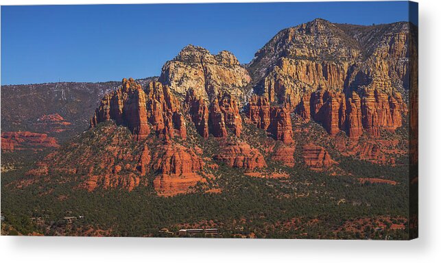 Airport Mesa Acrylic Print featuring the photograph Munds Mountain Panorama by Andy Konieczny