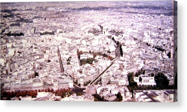 1955 Acrylic Print featuring the photograph Paris Panorama 1955 by Will Borden