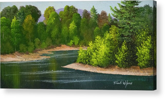 River Acrylic Print featuring the painting River Confluence by Frank Wilson