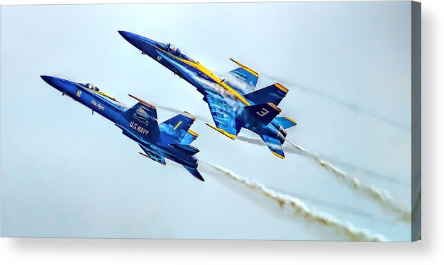 Air Acrylic Print featuring the photograph Screaming Blue Angles by Nick Zelinsky Jr