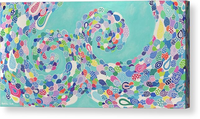 Pattern Art Acrylic Print featuring the painting Sea Nymph by Beth Ann Scott