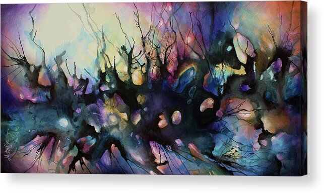 Abstract Acrylic Print featuring the painting Sequel by Michael Lang