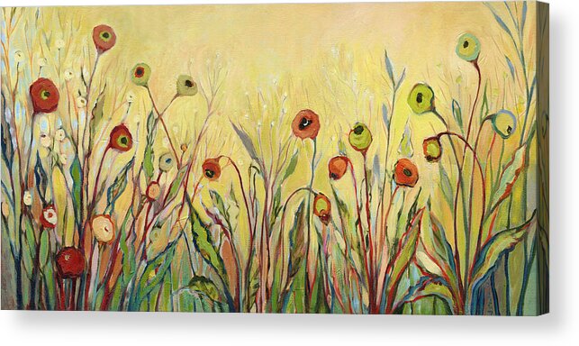 Poppy Acrylic Print featuring the painting Summer Poppies by Jennifer Lommers