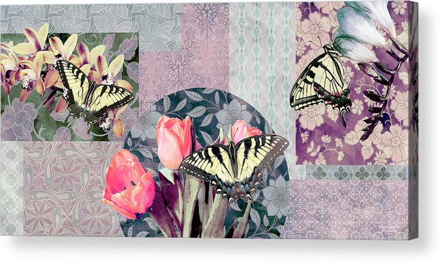 Butterfly Acrylic Print featuring the painting Swallowtail Butterfly 1 by JQ Licensing