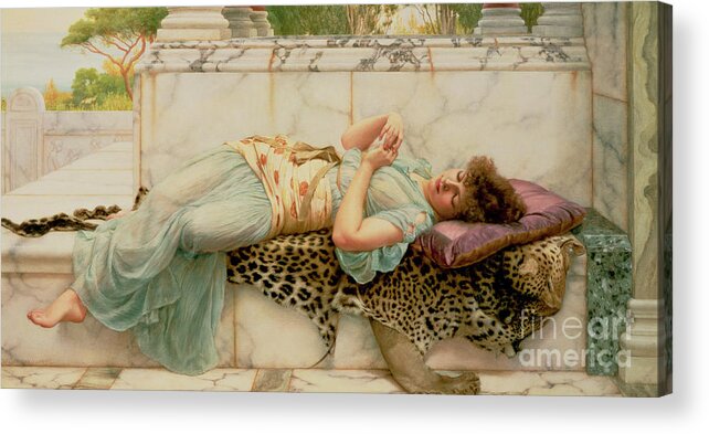 The Betrothed Acrylic Print featuring the painting The Betrothed by John William Godward