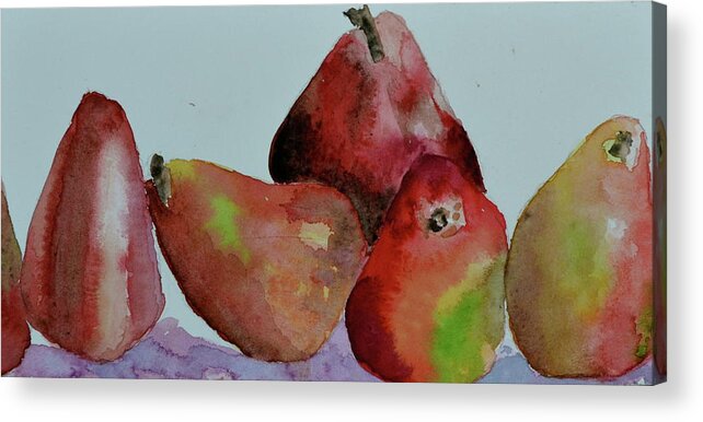 Pear Acrylic Print featuring the painting The Boys by Beverley Harper Tinsley