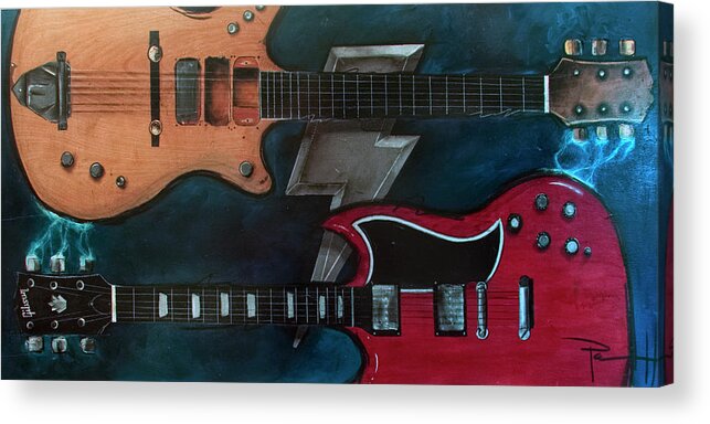 Music Acrylic Print featuring the painting The Brothers Young by Sean Parnell