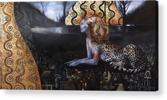 Sphinx Acrylic Print featuring the painting The Sphinx by Ragen Mendenhall