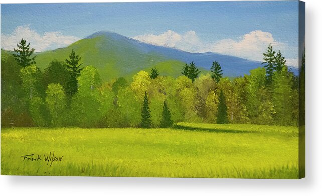 Trees Acrylic Print featuring the painting Vermont Spring by Frank Wilson
