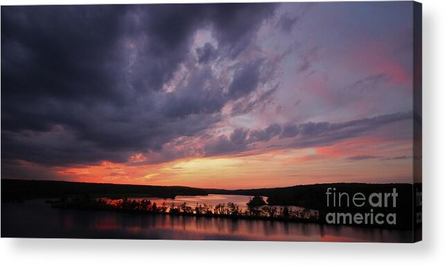 Sunset Acrylic Print featuring the photograph West Thompson Lake Spring Sunset by Neal Eslinger