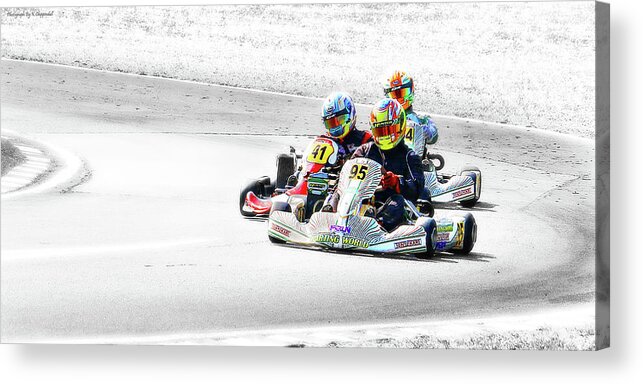 Wingham Go Karts Australia Acrylic Print featuring the photograph Wingham Go Karts 04 by Kevin Chippindall