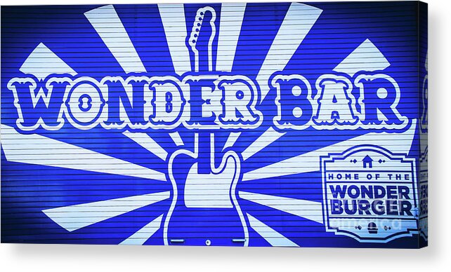 Wonder Bar Acrylic Print featuring the photograph Wonder Bar - Sign by Colleen Kammerer