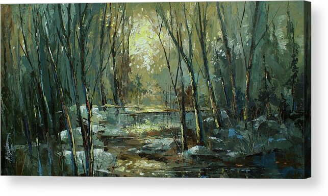 Landscape Acrylic Print featuring the painting ' Hidden Gate' by Michael Lang