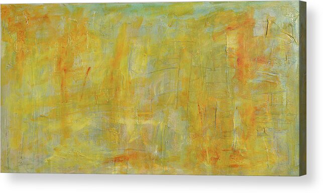 Top Acrylic Print featuring the painting A Song In Stone That Sings by Paulette B Wright