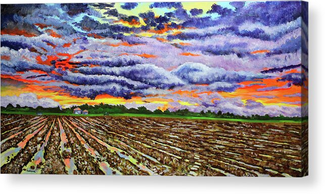 Landscape Acrylic Print featuring the painting After The Storm by Karl Wagner