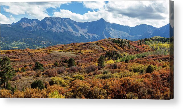 Ridgeway Acrylic Print featuring the photograph Colorado Painted Landscape Panorama PT1 by James BO Insogna