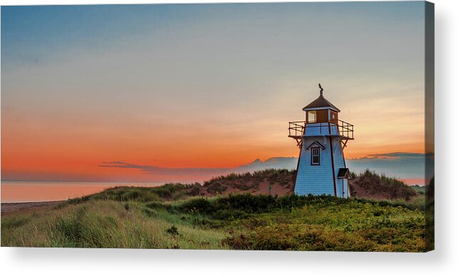 Pastel Acrylic Print featuring the photograph Daybreak at Covehead by Marcy Wielfaert