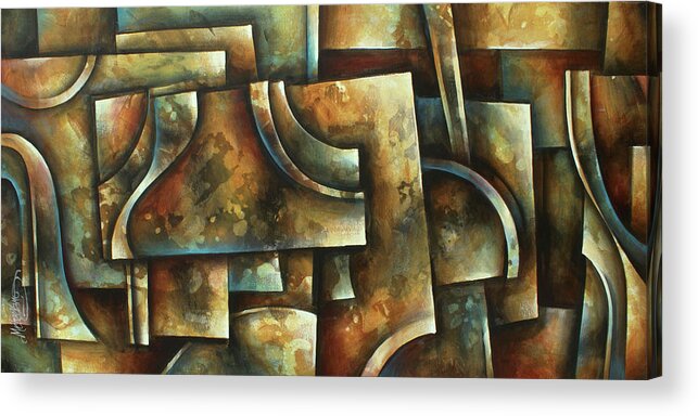 Abstract Acrylic Print featuring the painting Evolution of Space 2 by Michael Lang