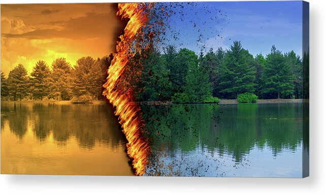 Lake Acrylic Print featuring the photograph Global Warming by Jason Fink