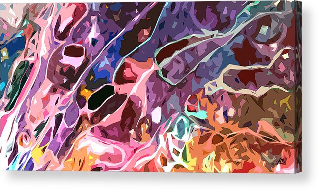 Abstract Acrylic Print featuring the digital art Mystery of Life by Linda Mears