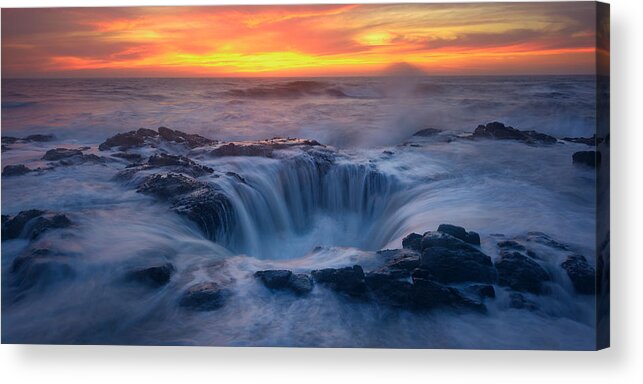 Seascape Acrylic Print featuring the photograph Ocean Pit by Andy Wu