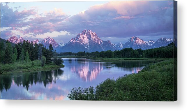 Wyoming Acrylic Print featuring the photograph Oxbow Morning 47 by Harriet Feagin