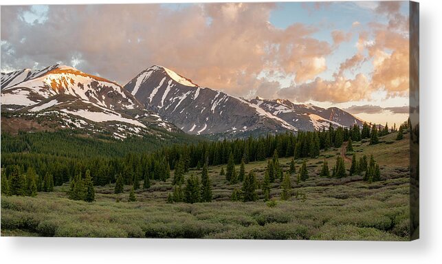 Quandary Acrylic Print featuring the photograph Quandary Peak Sunrise by Aaron Spong