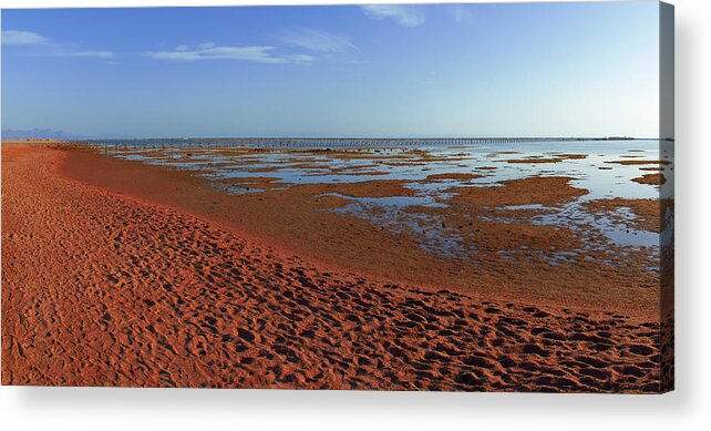 Beach Acrylic Print featuring the photograph Red beach by Sun Travels