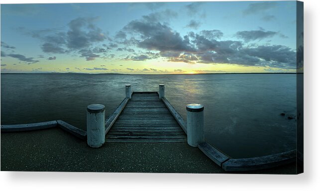 Jetty Acrylic Print featuring the photograph Sunrise at the Jetty by Nicolas Lombard