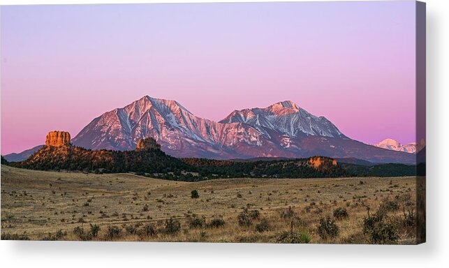 Spanish Peaks Acrylic Print featuring the photograph The Spanish Peaks by Aaron Spong