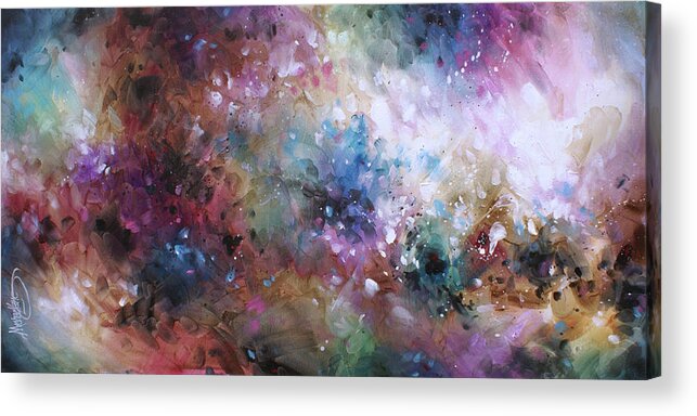 Abstract Acrylic Print featuring the painting 'The Veil' by Michael Lang
