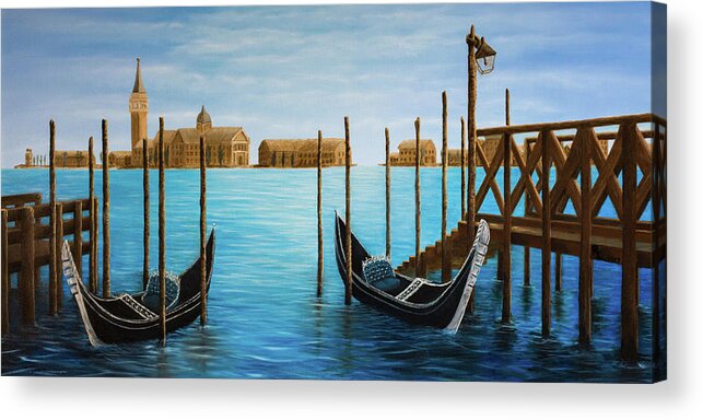 Venice Acrylic Print featuring the painting The Venetian Phoenix by Renee Logan