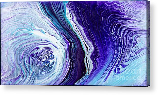 Abstract Acrylic Print featuring the digital art Here And There - Colorful Abstract Contemporary Acrylic Painting #1 by Sambel Pedes