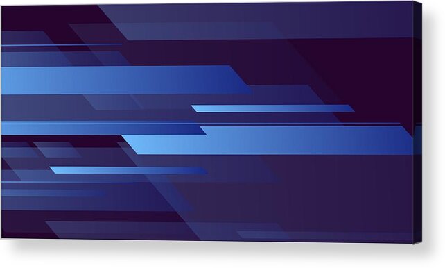 Panoramic Acrylic Print featuring the drawing Light Speed Motion Technology Background #1 by Ali Kahfi