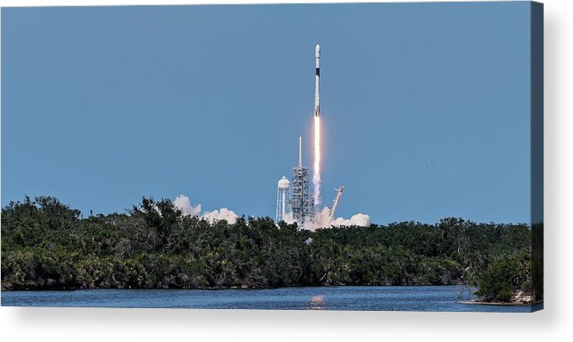 Spacex Acrylic Print featuring the photograph Bangabandhu Satellite-1 #2 by Ron Dubin