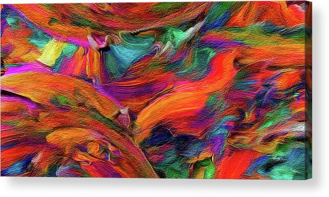 Abstract Acrylic Print featuring the digital art Abstract Painting - Chaos by Russ Harris
