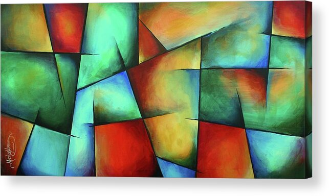 Abstract Acrylic Print featuring the painting Angel by Michael Lang