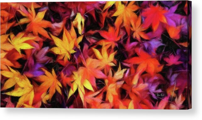 Leaves Acrylic Print featuring the digital art Autumn by Russ Harris