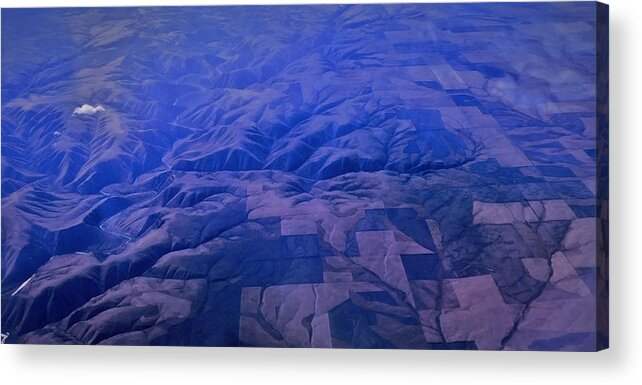 - Blue Cascade Mountains Acrylic Print featuring the photograph - Blue Cascade Mountains by THERESA Nye