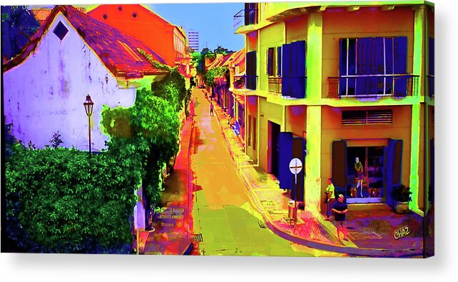 South America Acrylic Print featuring the digital art Cartagena by CHAZ Daugherty
