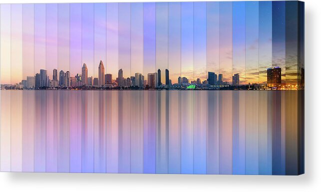 Time Lapse Acrylic Print featuring the photograph Chromatic Symphony San Diego by Lee Sie