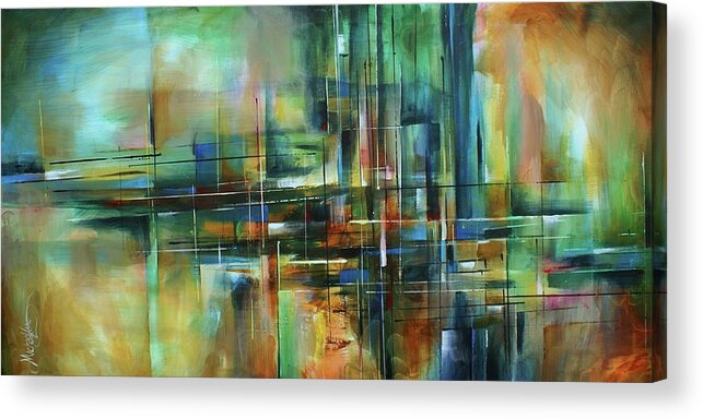 Abstract Acrylic Print featuring the painting Culture Shock by Michael Lang