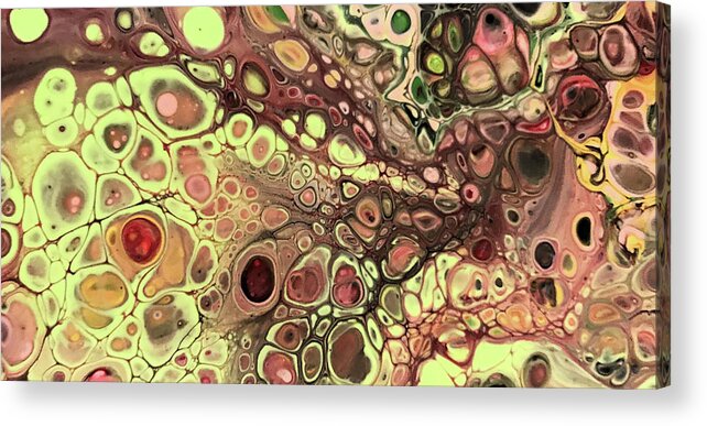 Fluid Acrylic Print featuring the painting Eyes open wide by Art by Gabriele