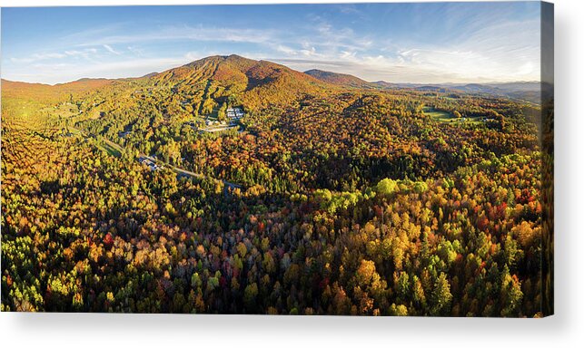 Fall Acrylic Print featuring the photograph Fall Colors at Burke Mountain - October 2022 by John Rowe