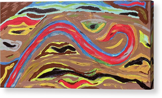 Native American Acrylic Print featuring the painting Geology by David Feder