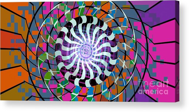 Abstract Acrylic Print featuring the digital art Magnetic Attraction 2 - Abstract Artwork by Philip Preston